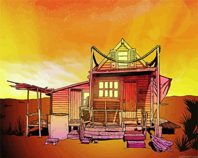 Sunset Beach Shack Painting By Numberss.png