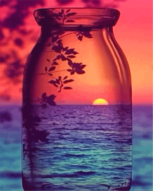 Sunset Class Bottle Painting By Numberss.png