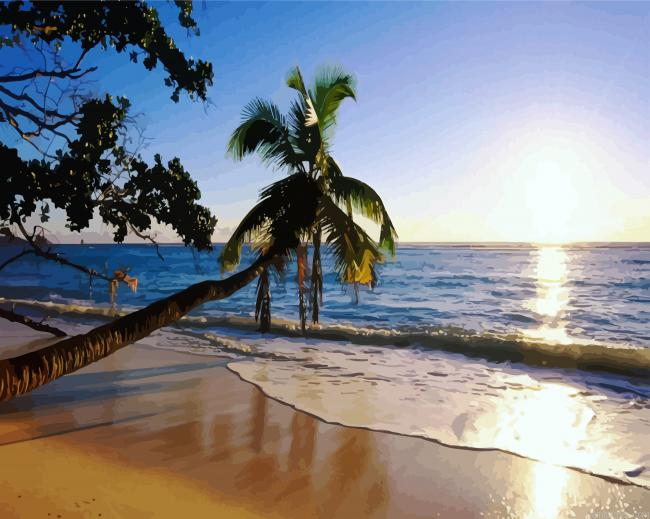 Sunset In Belize Beach Painting By Numberss.png