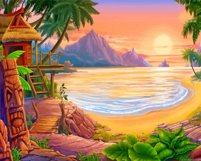 Sunset Island Painting By Numbers.png
