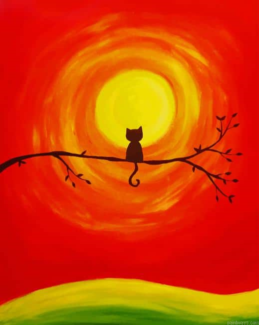 Sunset Kitty New Painting By Numberss.png
