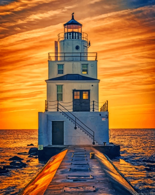 Sunset Lighthouse Landscapes Paint By Numbers.png