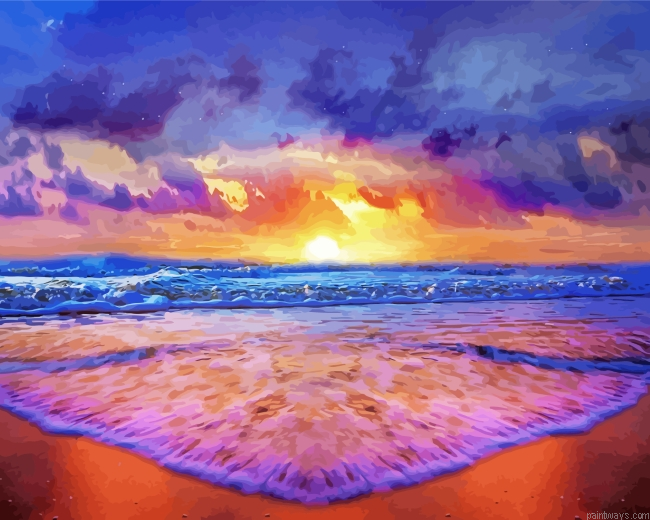Sunset Seascape Painting By Numbers.png