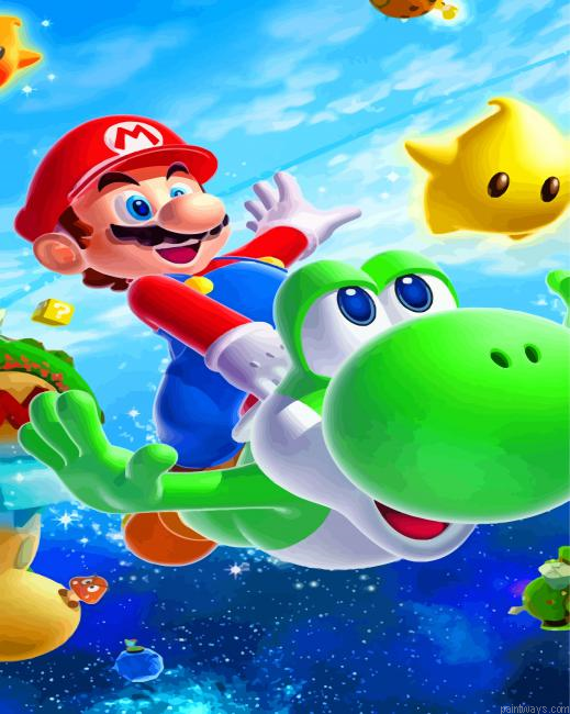 Super Mario And Yushi Painting By Numberss.png
