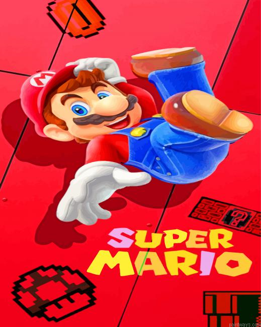 Super Mario Illustration Painting By Numberss.png