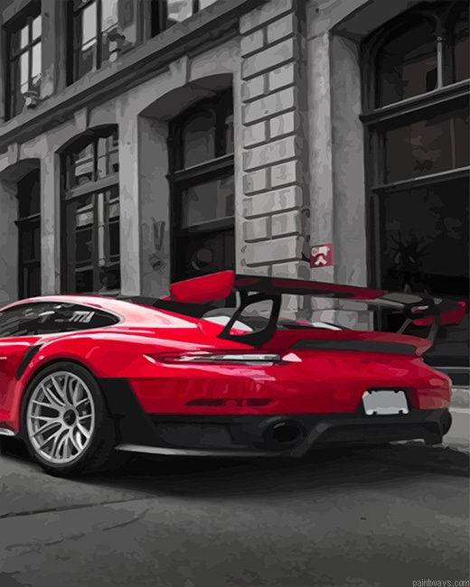 Super Red Car New Painting By Numberss.png