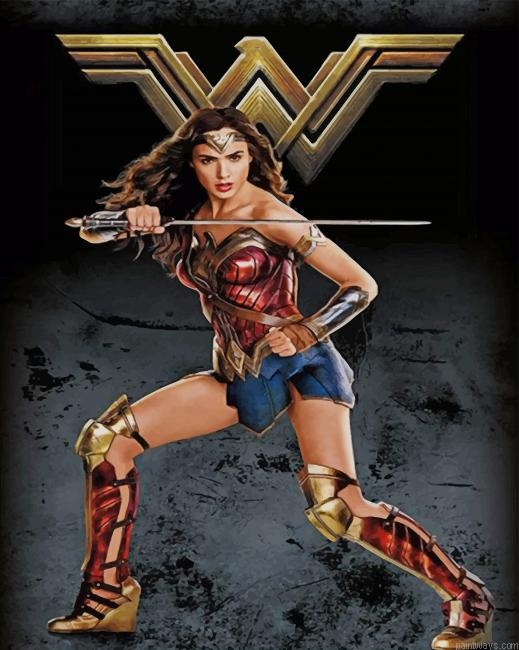 Superhero Wonder Woman New Painting By Numberss.png