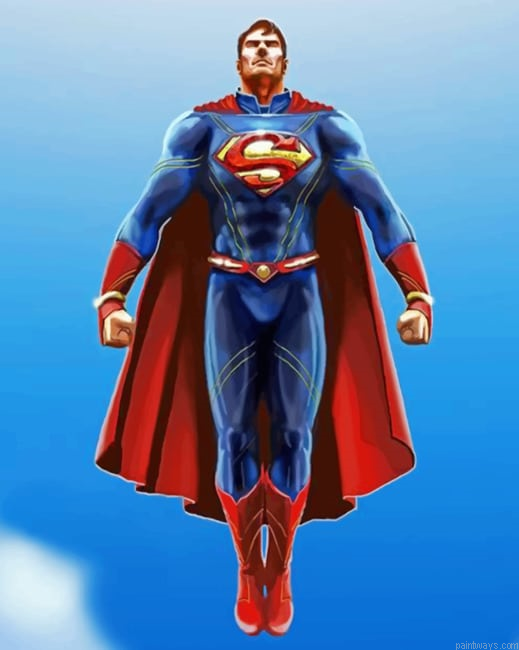 Superman Superheroes Painting By Numberss.png