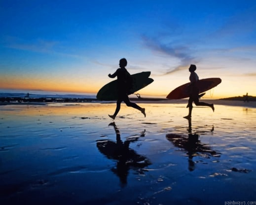 Surfers Silhouette Painting By Numbers.png