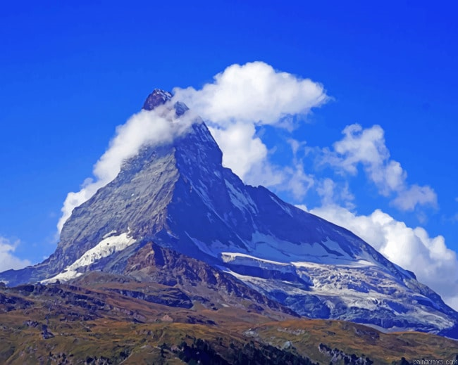 Switzerland Mountains Nature Painting By Numberss.png
