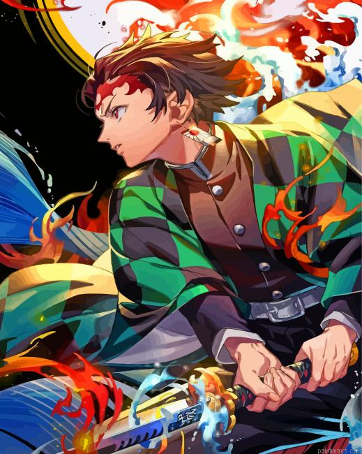 Tanjiro Demon Slayer Painting By Numbers.png
