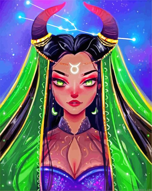 Taurus Woman Painting By Numberss.png