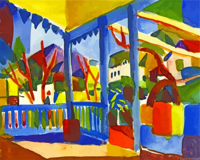 Terrace Of The House Painting By Numberss.png