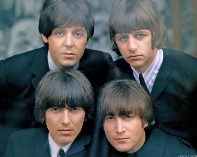 The Beatles Ringo Starr Paul Mccartney George New Painting By Numbers.png