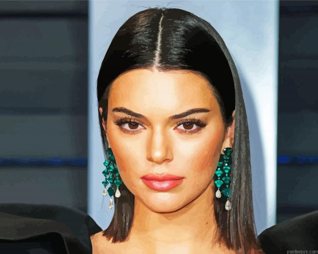 The Beautiful Kendall Jenner Painting By Numberss.png