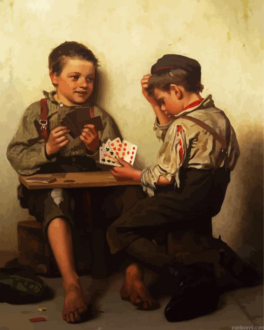 The Card Player Painting By Numberss.png