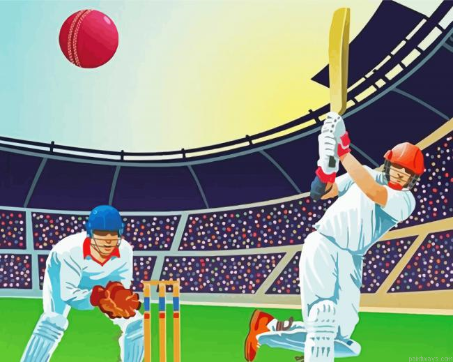The Cricket Match Painting By Numberss.png