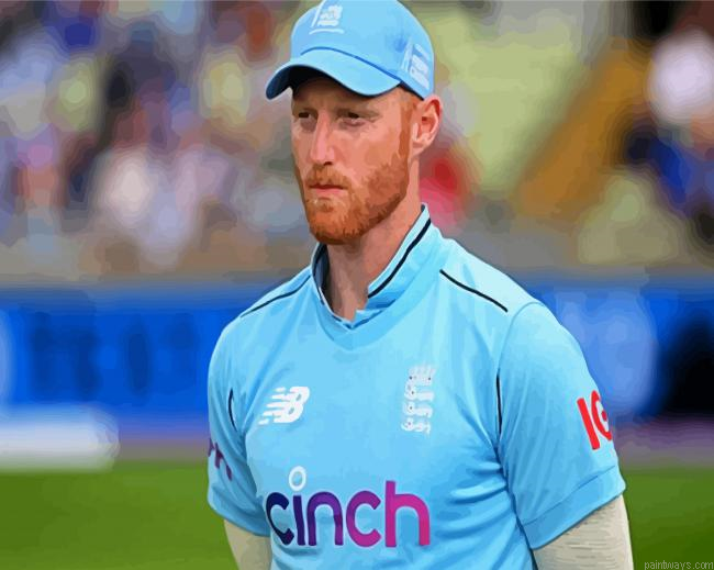 The Cricketer Ben Stokes Painting By Numberss.png
