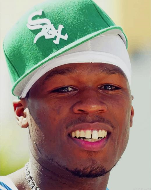 The Famous Rapper 50 Cent New Painting By Numberss.png