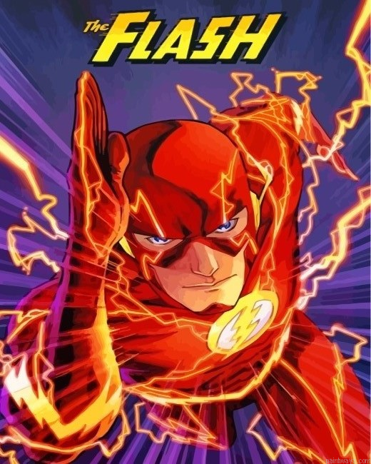 The Flash Superhero Painting By Numbers.png