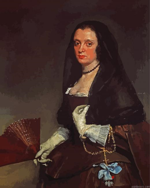 The Lady With A Fan Painting By Numberss.png