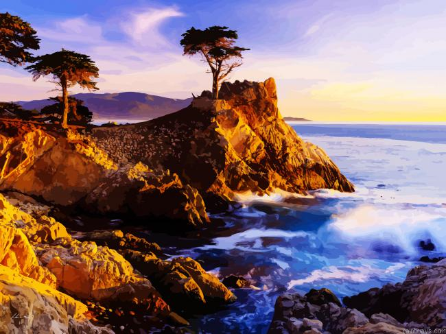 The Lone Cypress Painting By Numberss.png