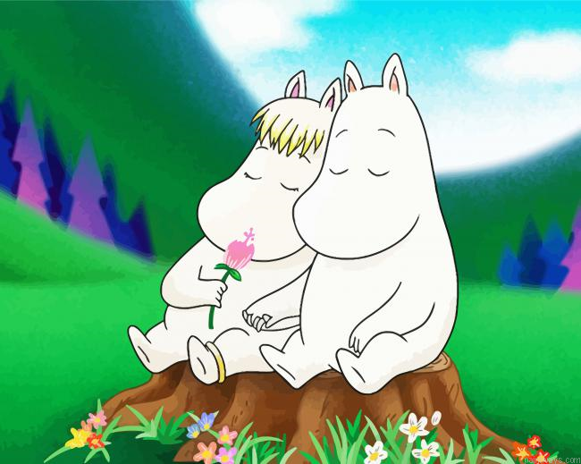 The Moomins Couple Painting By Numberss.png