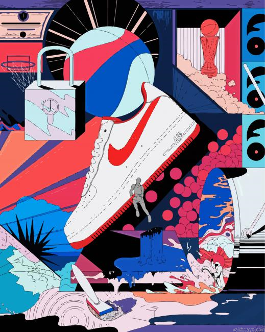 The Nike Air Force Art Painting By Numberss.png