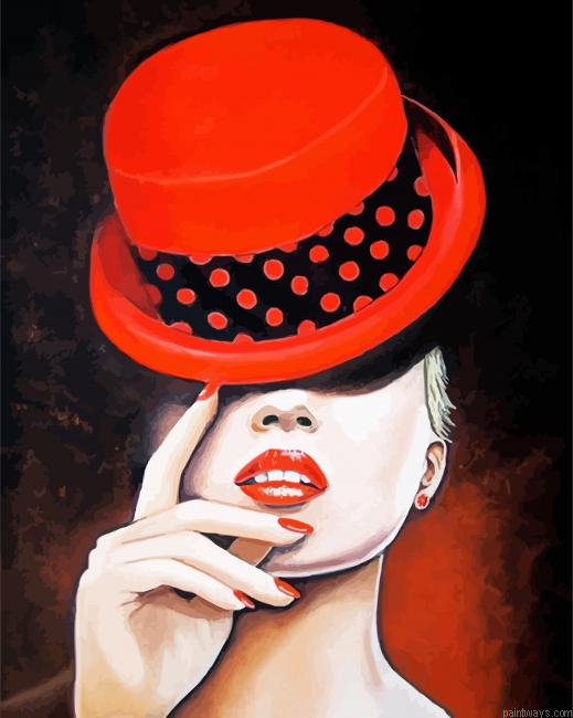 The Red Hat Painting By Numberss.png