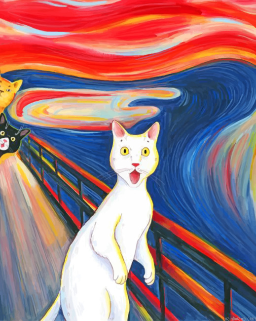 The Scream Cat Painting By Numbers.png
