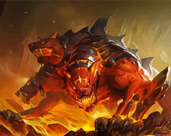 The Wild Cerberus Character Painting By Numberss.png