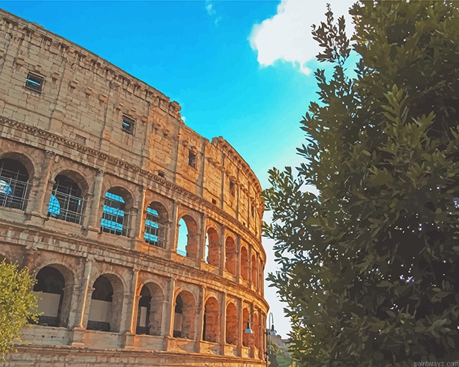 The Beautiful Colosseum Rome Italy New Painting By Numberss.png