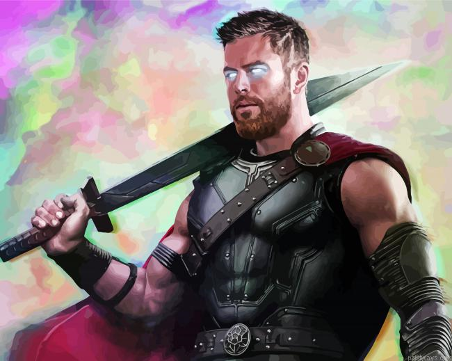 Thor Ragnarok Superhero Painting By Numberss.png