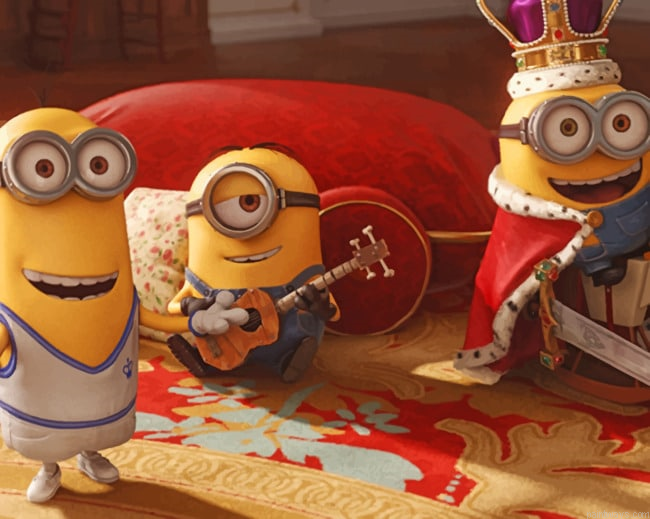 Three Minions Having Fun Animations Painting By Numberss.png