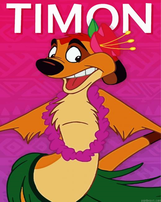 Timon Character Poster Painting By Numberss.png