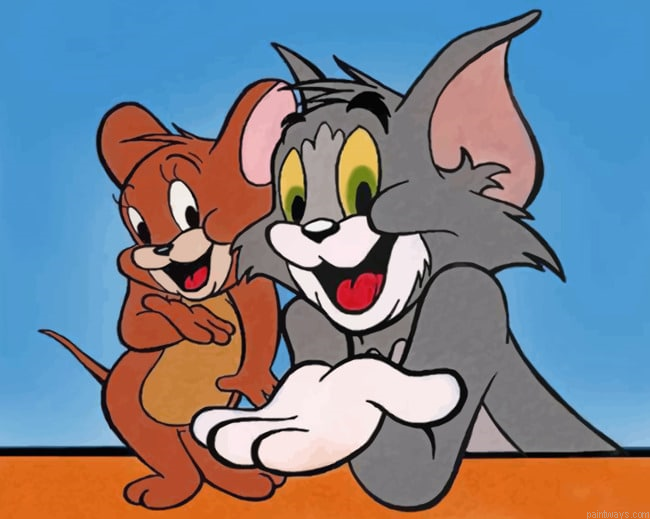 Tom And Jerry Cartoons Painting By Numberss.png