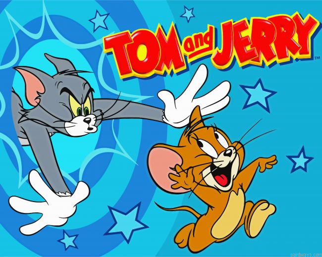 Tom And Jerry Poster Painting By Numberss.png