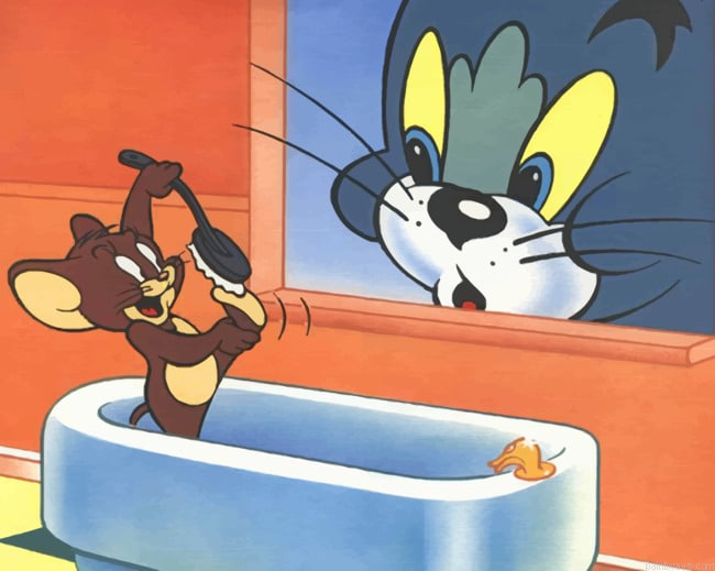 Tom And Jerry Scene Cartoons Painting By Numberss.png