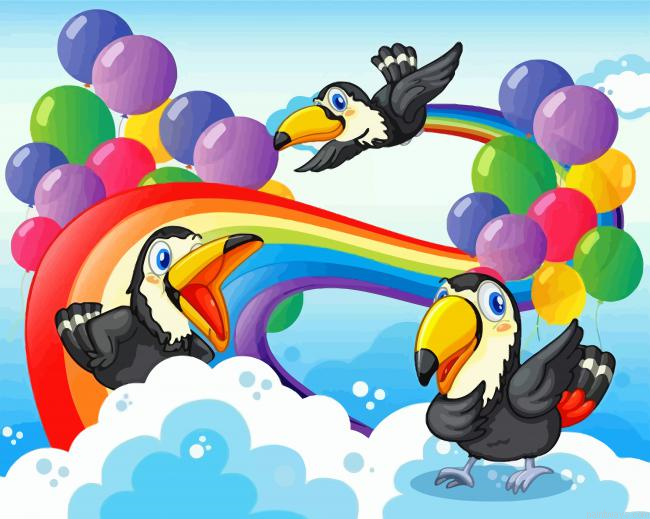 Toucans Birds Painting By Numberss.png