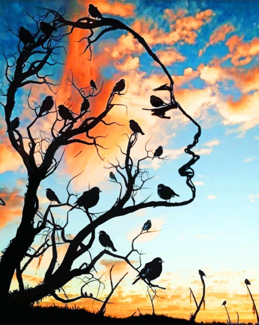 Tree Branches Face Arts Painting By Numberss.png