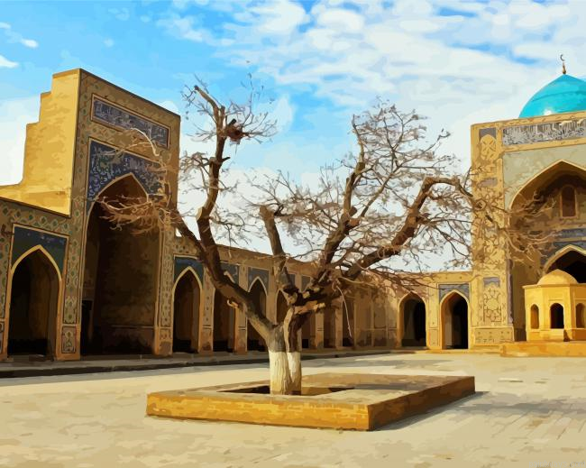 Tree In Kalan Mosque Painting By Numberss.png