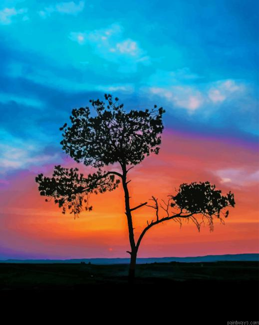 Tree Silhouette New Painting By Numberss.png