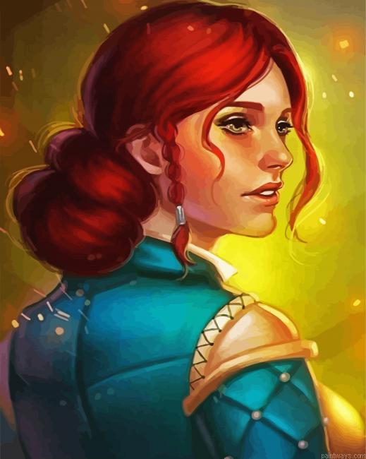 Triss Merigold Character Painting By Numberss.png