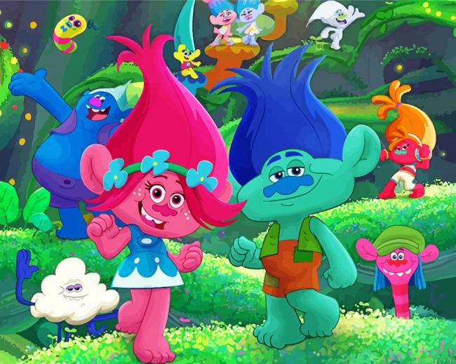 Trolls Animation Kids Painting By Numberss.png