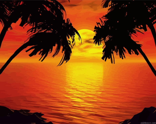 Tropical Sunset Painting By Numbers.png