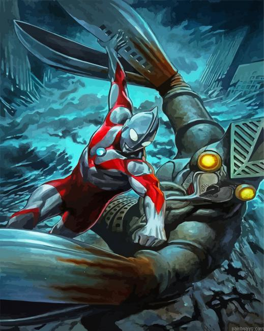 Ultraman Characters Painting By Numberss.png