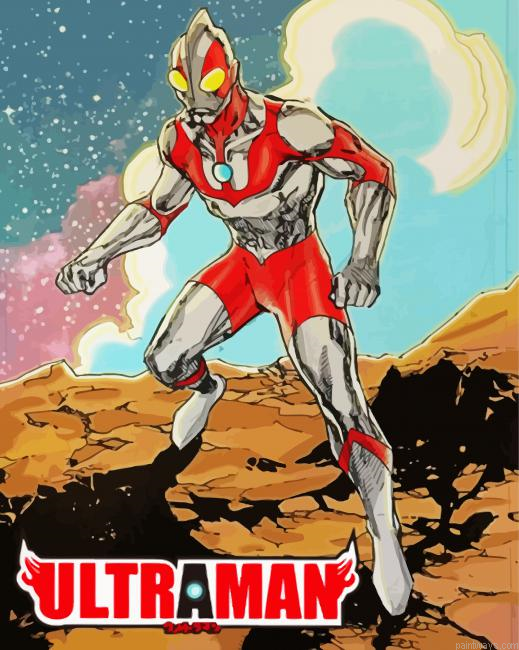 Ultraman Hero Poster Painting By Numberss.png