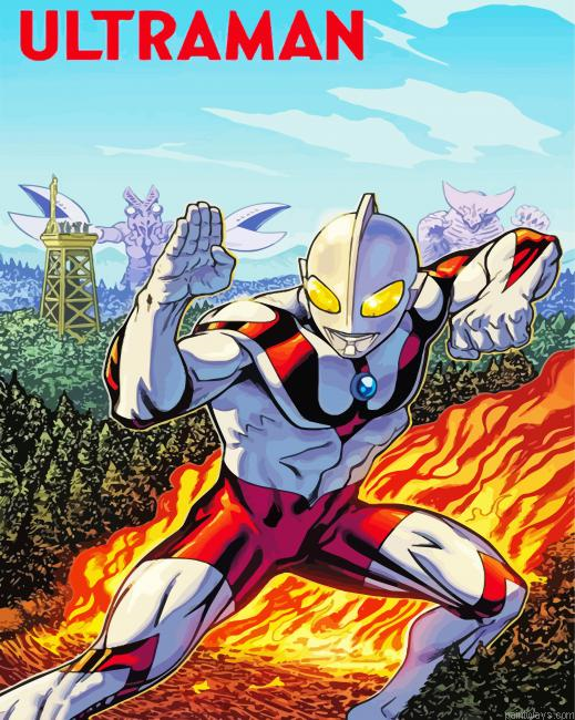 Ultraman Poster Painting By Numberss.png