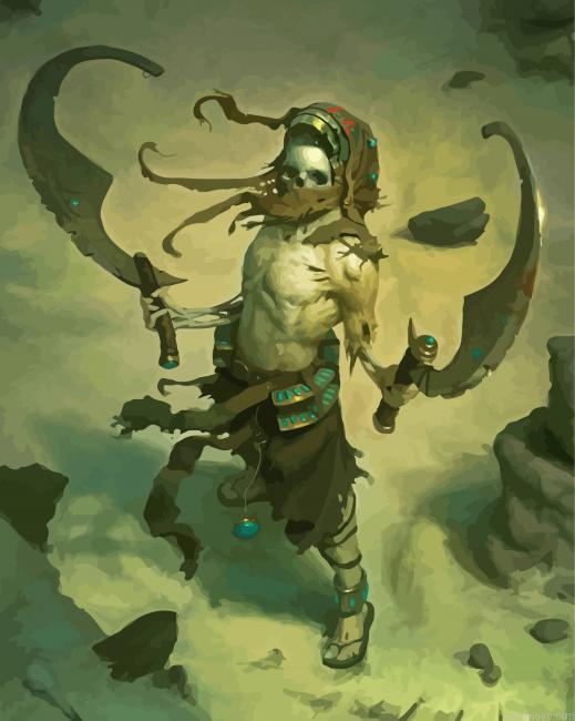 Undead Warrior Painting By Numberss.png