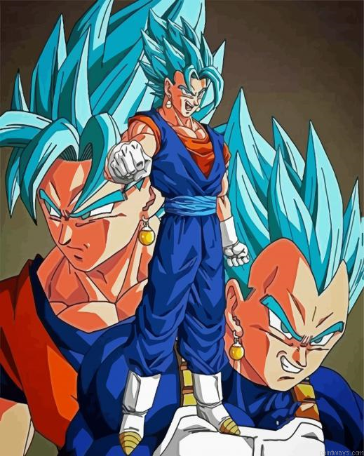 Vegito Character Painting By Numberss.png